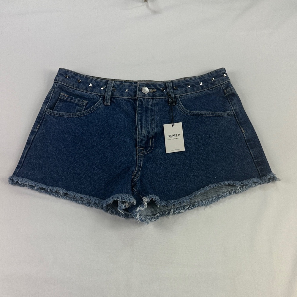 Forever 21 Denim Shorts Studded Size New NWT High-Rise